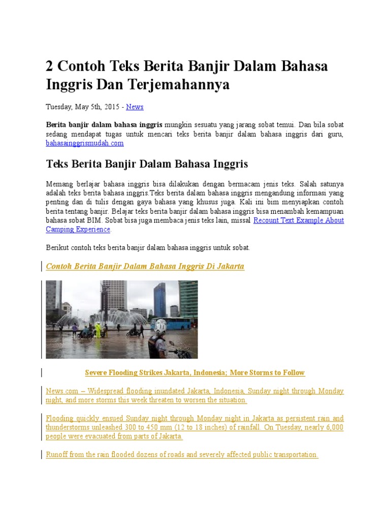 Contoh Teks Reporter Berita Dalam Bahasa Inggris Aneka Macam Contoh