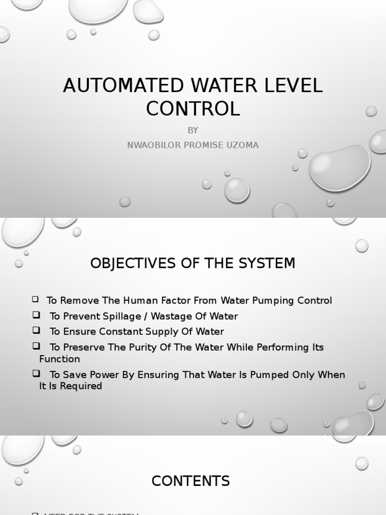 Presentation For Water Level Controller | PDF | Light Emitting Diode ...