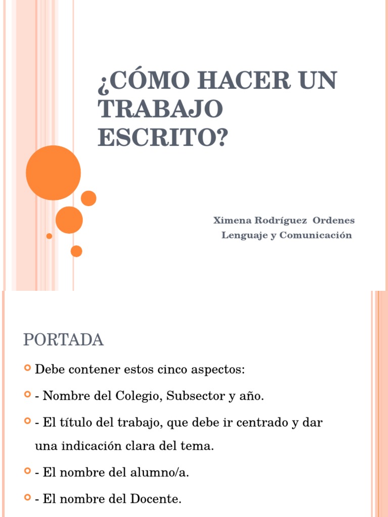 Cómo Hacer Un Trabajo Escrito | Bibliografía | Maestros