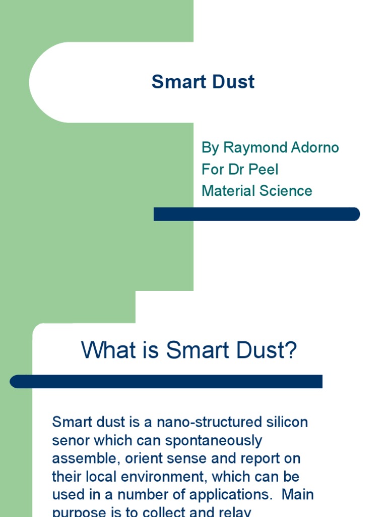 Smart Dust: Nano Sensors and Applications | PDF