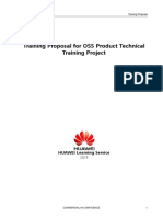 Training Proposal For OSS Product Technical Training Project