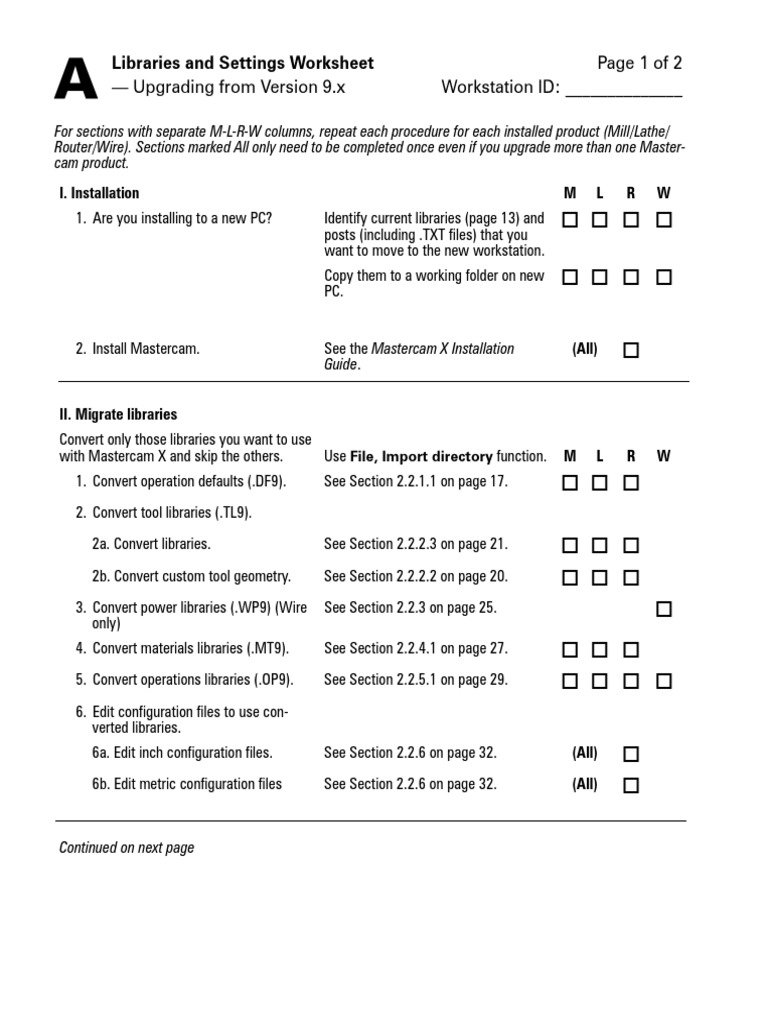Migration Worksheets | Computer File | Software