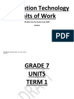 Information Technology Grade 7 - 9 Units of Work Draft June 2016