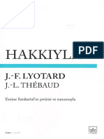 Hakkiyla - Jean-Francois Lyotard