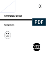 Gann Hydromette HT 85 T: Operating Instructions