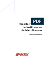 Reporte Financiero de Instituciones de Microfinanzas a Diciembre 2016