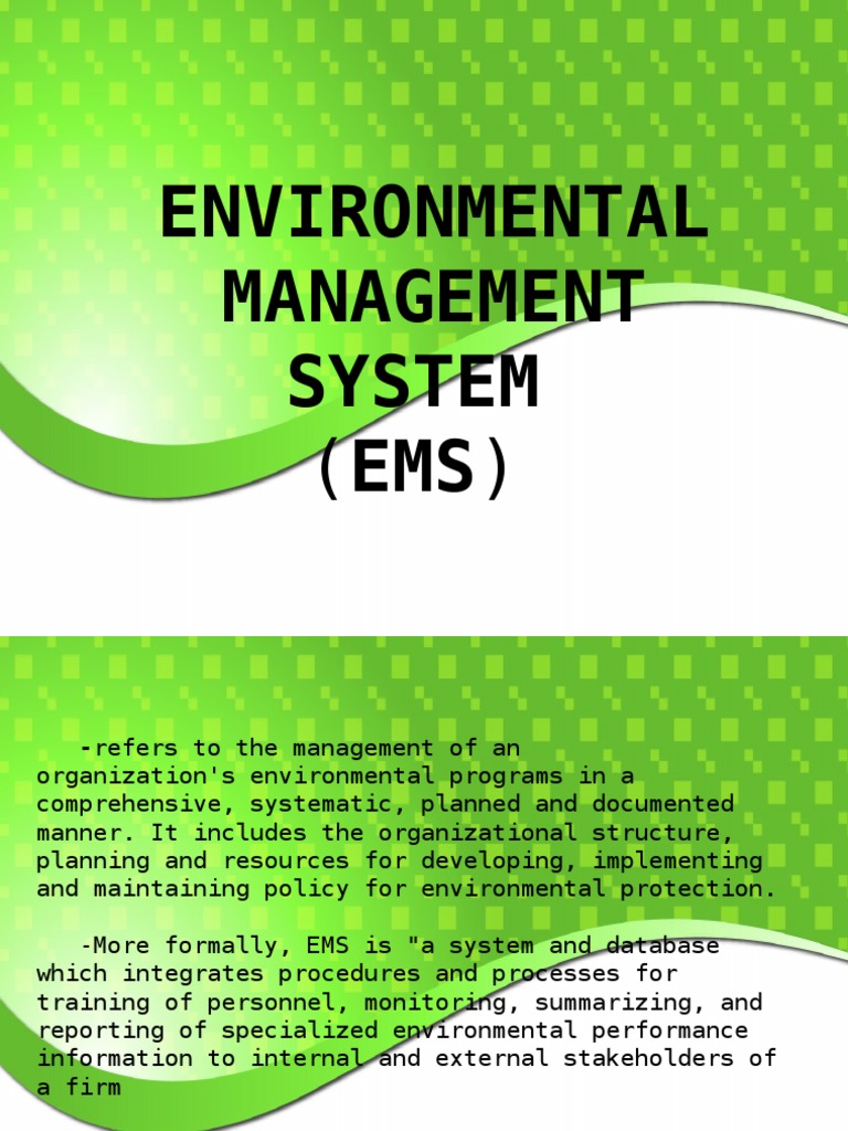 research topics on environmental management systems