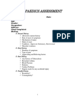 Orthopaedics Assessment Summary