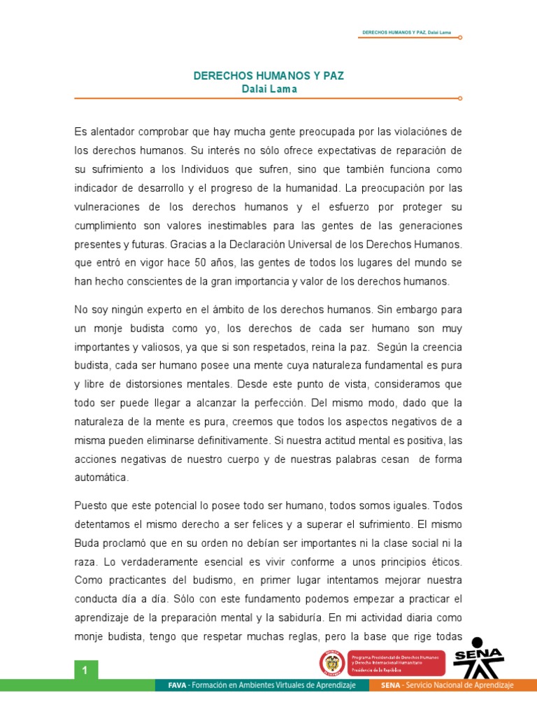 Derechos Humanos y Paz PDF | PDF | Derechos humanos | Amor