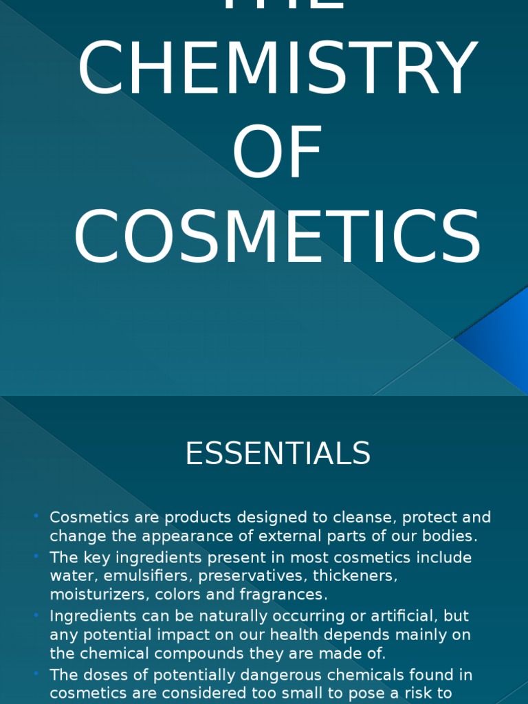 The Chemistry of Cosmetics PDF Cosmetics Titanium Dioxide