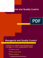 Managerial and Quality Control