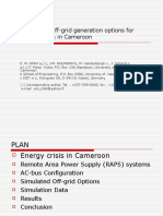 Off-Grid Generation Options For Cameroon