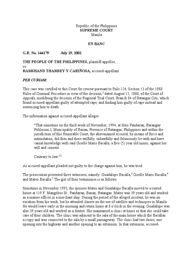 Supreme Court Ruling on Rape Case | PDF | Legal Organizations ...