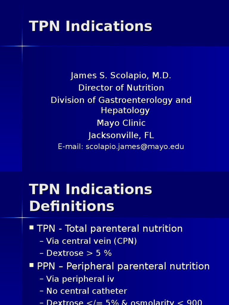 Indications For PPN And TPN | PDF | Gastroenterology | Nutrition