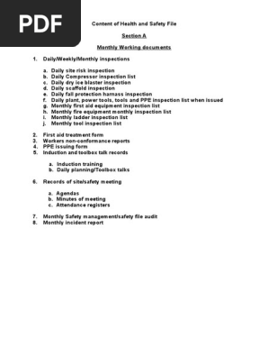 Safety documentation system