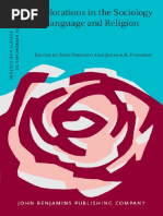 Tope Omoniyi and Joshua A. Fishman - Explorations in The Sociology of Language and Religion