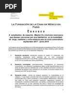 Estancias de investigación en la Casa México de Paris