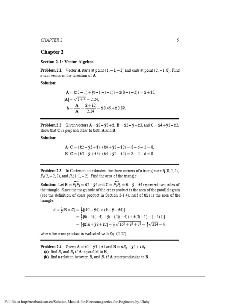 Solution-Manual-for-Electromagnetics-for-Engineers-by-Ulaby.pdf |  Coordinate System | Plane (Geometry)