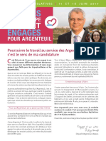 Lettre de candidature - Argenteuil
