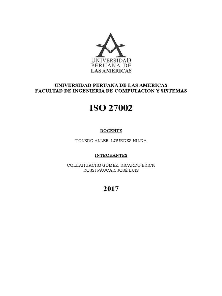 Introducción a la norma ISO 27002 | PDF | Seguridad de información ...