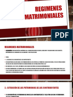 Regimenes Matrimoniales