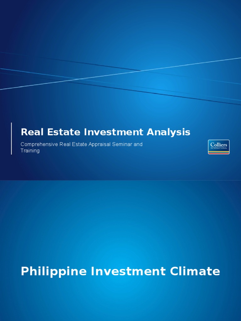 Real Estate Investment Analysis PDF Internal Rate Of Return