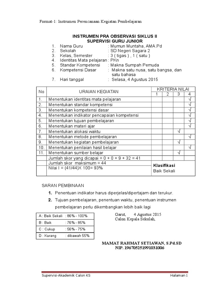 Instrumen Supak Guru Junior Siklus 2