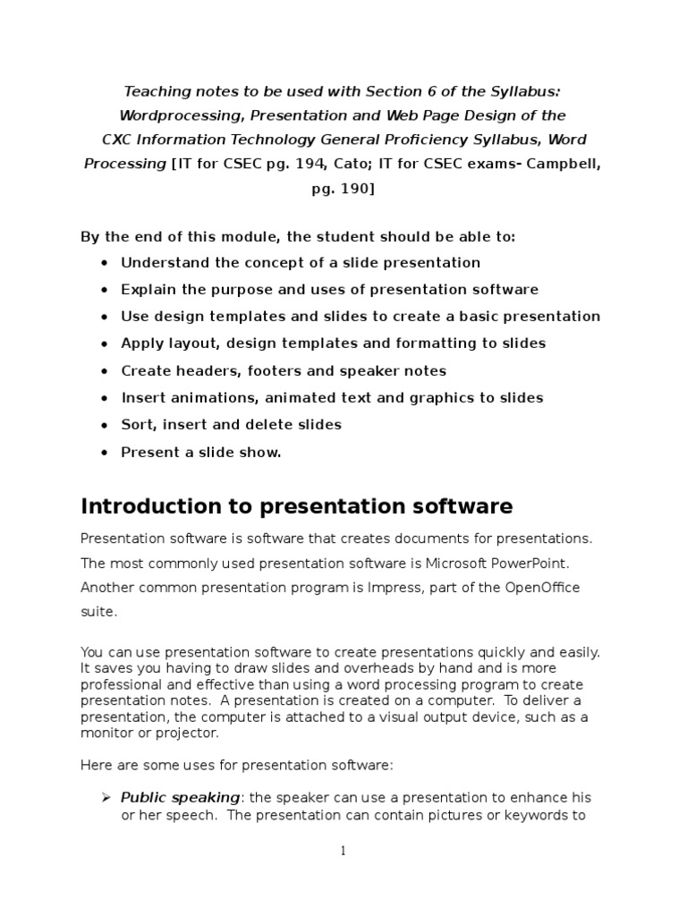 Presentation Notes | PDF | Microsoft Power Point | Page Layout