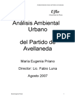 Análisis Ambiental Urbano Del Partido de Avellaneda