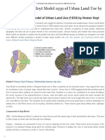 Hoyt Model (Sector Model) of Urban Land Use 1939 by Homer Hoyt