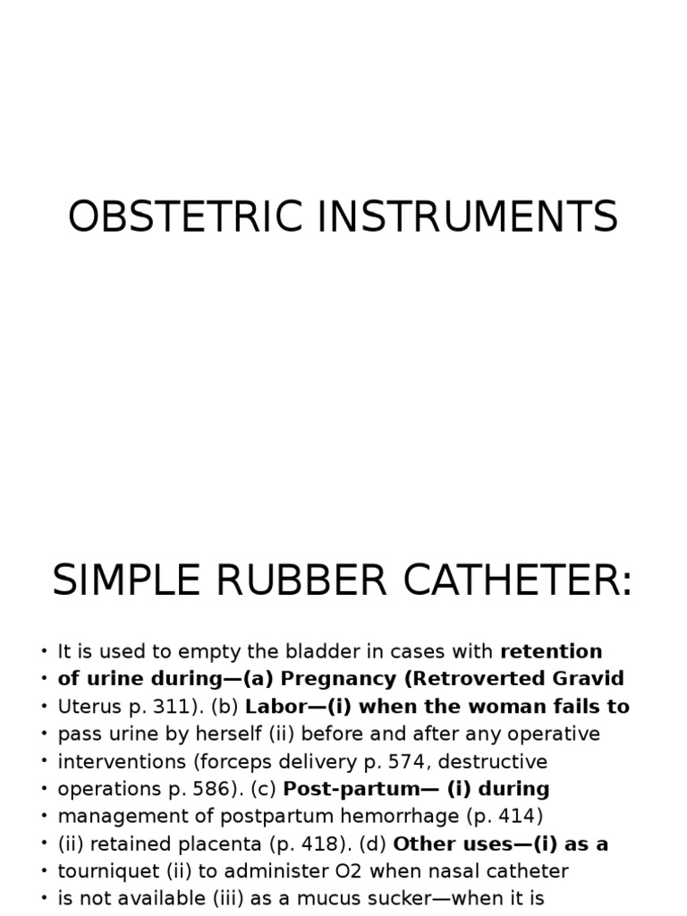 Obstetric Instruments | PDF | Childbirth | Vagina