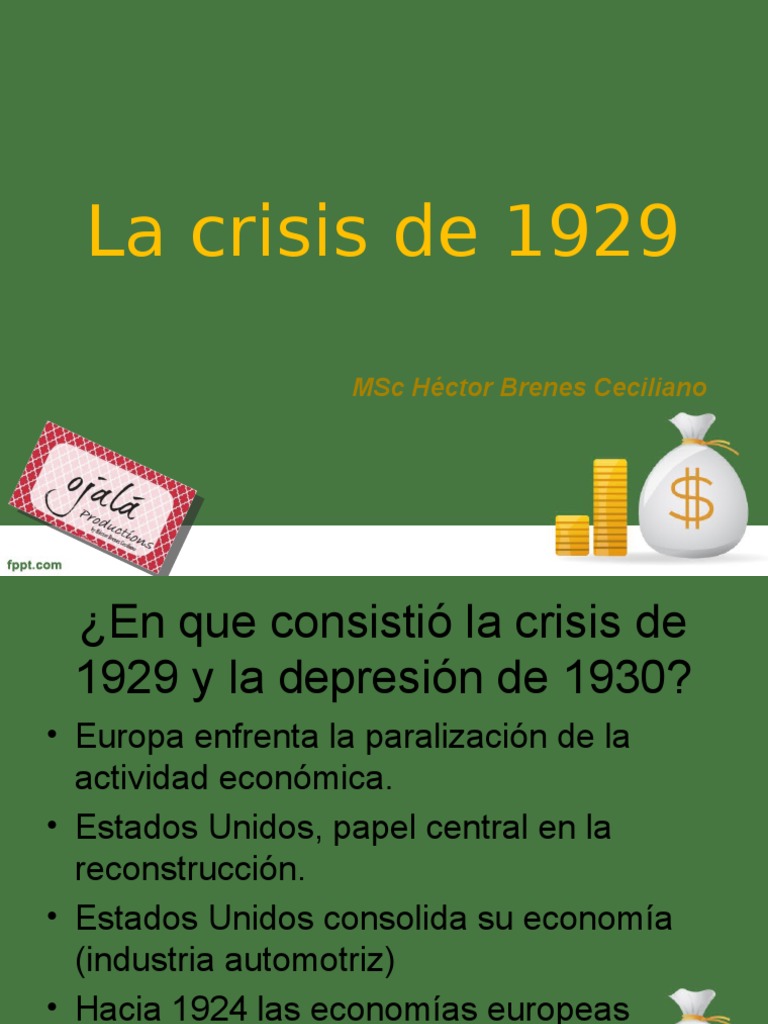 La crisis de 1929: causas y consecuencias | PDF | Gran depresion ...