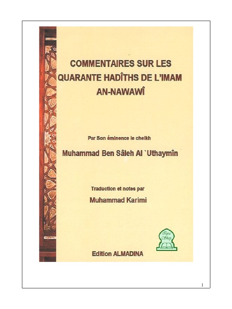 100 Hadiths Sur Le Bon Comportement Pdf 40 Hadiths | PDF | Mahomet | Hadîth