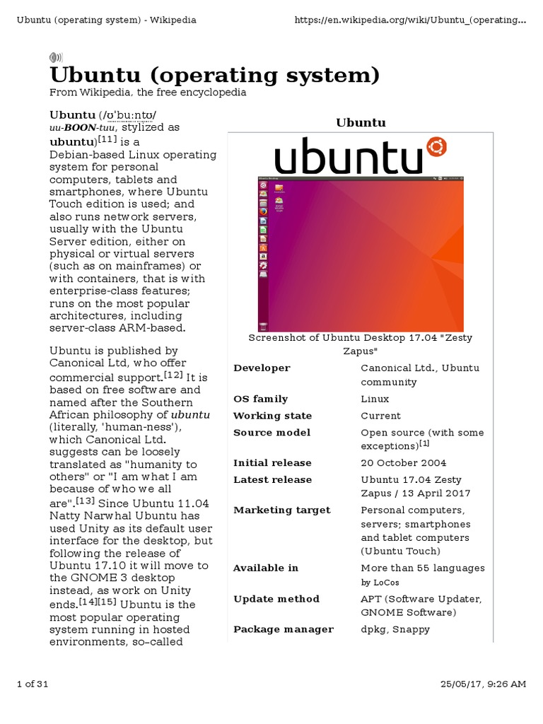 presentation on ubuntu operating system