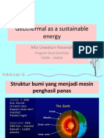 Geothermal As Sustainable Energy