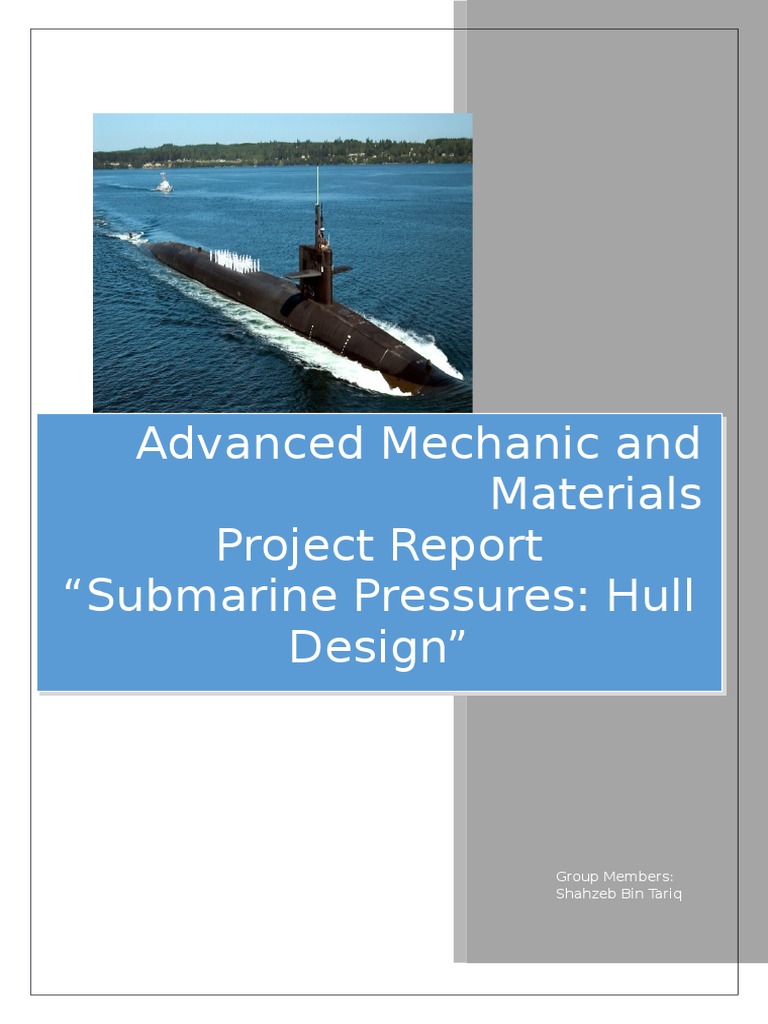 Submarine Report PDF Stress (Mechanics) Submarines