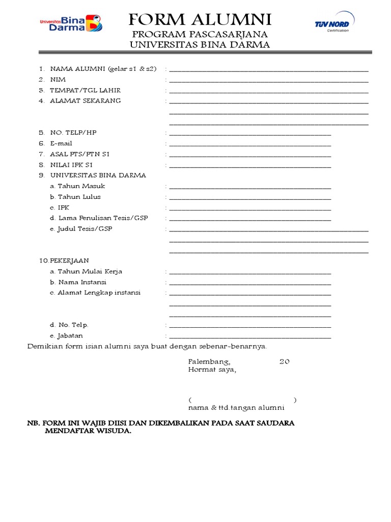 Form Alumni | PDF
