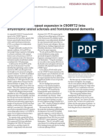 A Hexanucleotide Repeat Expansion in C9ORF72 Links Amyotrophic Lateral Sclerosis and Frontotemporal Dementia