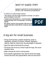 Impact of unfair contract legislation on small business supply chains