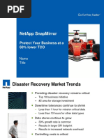 NetApp SnapMirror Strategic Customer Presentation PDF