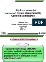 Reliability Improvement of Distribution System Using RCM