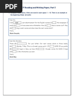 KET Reading and Writing Paper Part 7