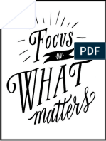 Focus on What Matters