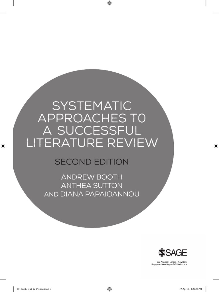 Systematic approaches to a successful literature review 2nd edition pdf picture
