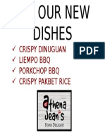 Try Our New Dishes