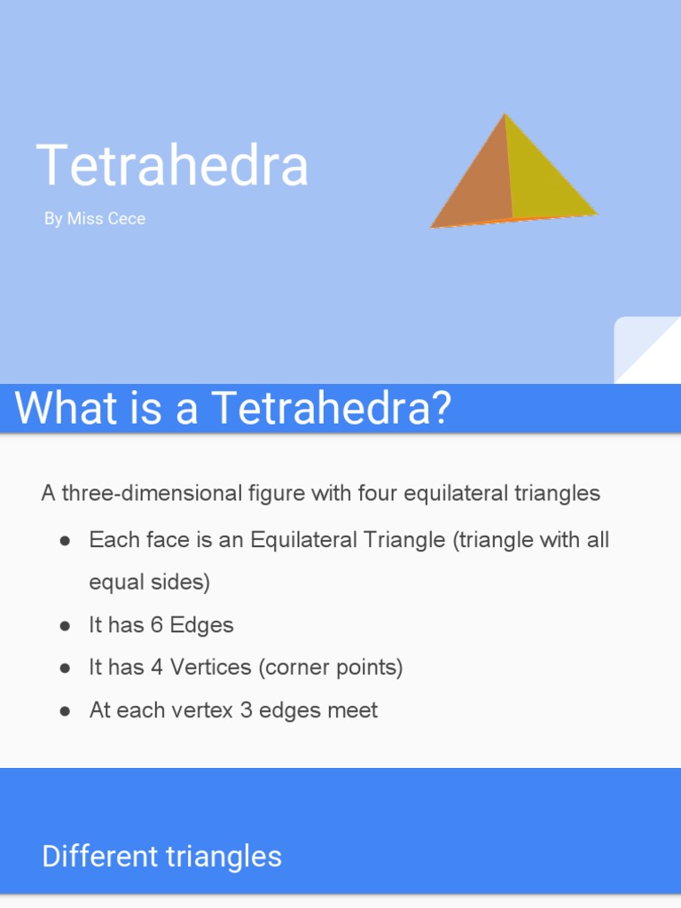 Types and Sides of Tetrahedra | PDF