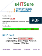 New Pass4itsure Cisco 210-065 Dumps Exam Questions & Answers - Implementing Cisco Video Network Devices (CIVND)