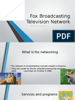 Fox Broadcasting Television Network: by Tiarnan Sweeney