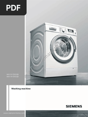 Wm16y590gb En Siemens Washing Machine Textiles Washing Machine