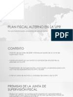 Plan Fiscal Alterno en la UPR